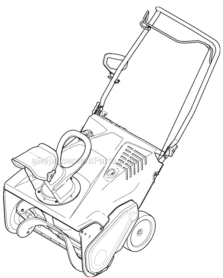 Quick Reference Diagram and Parts List for 31AS2S1E701 2012 Yard Man Snow Blower